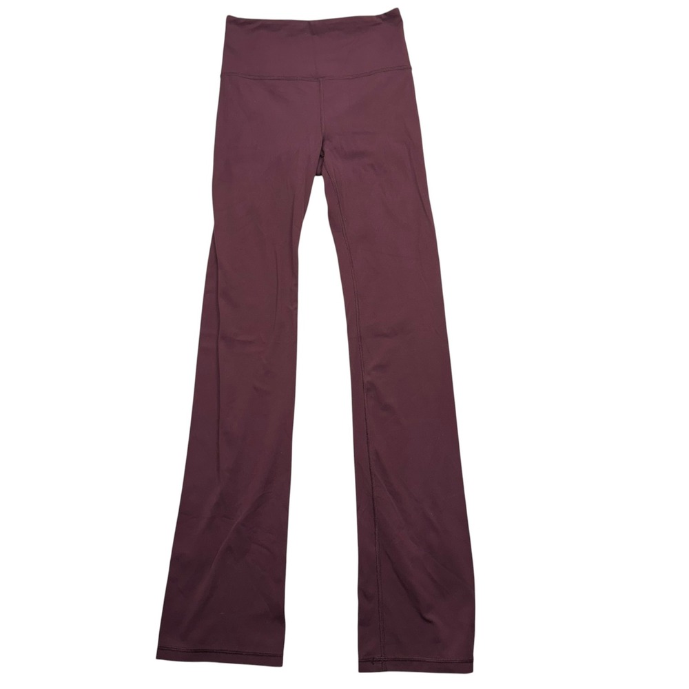 Athleta Elation Straight Leg Pant Womens XS Burgundy High Rise Yoga Pants